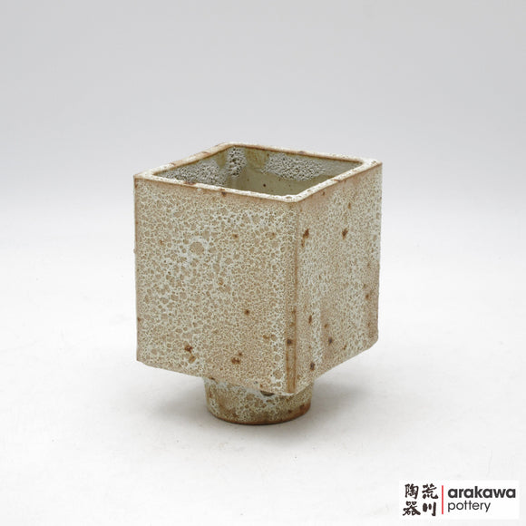 Handmade Ikebana Container - 4” Cube Compote - 1208-061 made by Thomas Arakawa and Kathy Lee-Arakawa at Arakawa Pottery
