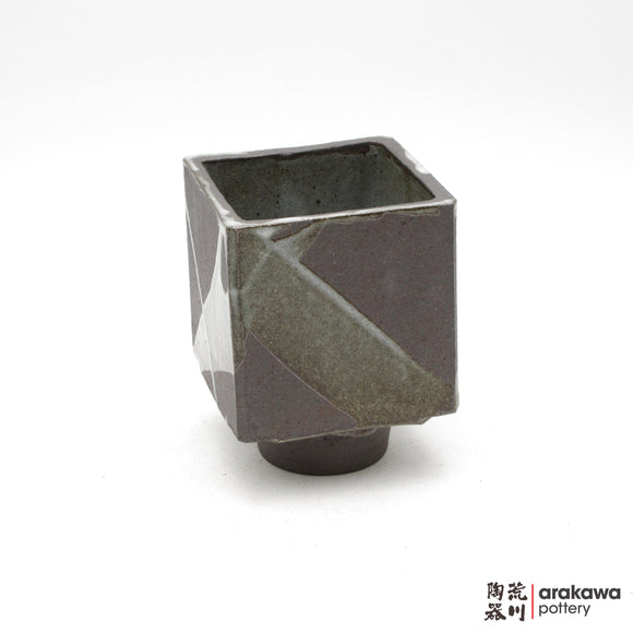 Handmade Ikebana Container - 4” Cube Compote - 1208-240 made by Thomas Arakawa and Kathy Lee-Arakawa at Arakawa Pottery