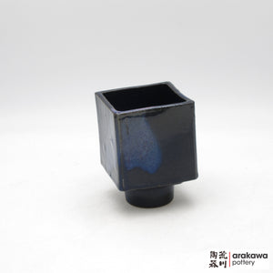 Handmade Ikebana Container - 4” Cube Compote - 1208-244 made by Thomas Arakawa and Kathy Lee-Arakawa at Arakawa Pottery