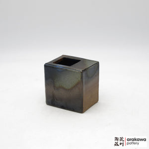 Handmade Ikebana Container - 4” Square Vase - 1208-252 made by Thomas Arakawa and Kathy Lee-Arakawa at Arakawa Pottery