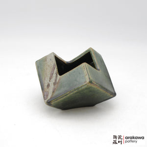 Handmade Ikebana Container Cube 4” 1228-096 made by Thomas Arakawa and Kathy Lee-Arakawa at Arakawa Pottery