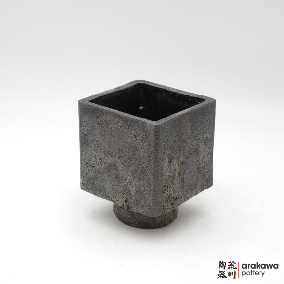 Handmade Ikebana Container 4'' cube comport 1228-147 made by Thomas Arakawa and Kathy Lee-Arakawa at Arakawa Pottery