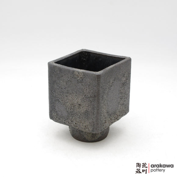 Handmade Ikebana Container 4'' cube comport 1228-148 made by Thomas Arakawa and Kathy Lee-Arakawa at Arakawa Pottery