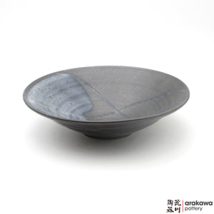 Handmade Ceramic Dinnerware: Ido Bowl (L), Black & Blue Swish Glaze - 1224 - 050 made by Thomas Arakawa and Kathy Lee-Arakawa at Arakawa Pottery