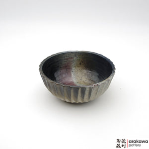 Handmade Ceramic Dinnerware: Fluted Bowl (M), Peacock Glaze - 1224 - 072 made by Thomas Arakawa and Kathy Lee-Arakawa at Arakawa Pottery