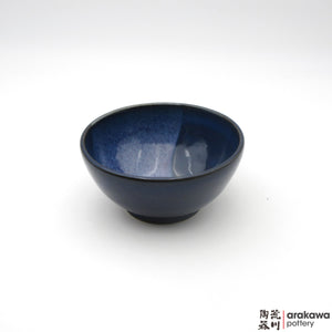 Handmade Ceramic Dinnerware: Soup Bowl, Navy and Flambe Glaze - 1224 - 074 made by Thomas Arakawa and Kathy Lee-Arakawa at Arakawa Pottery