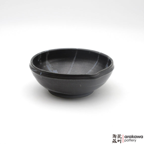 Handmade Ceramic Dinnerware: Katakuchi Bowl, Black & Blue Glaze - 1224 - 084 made by Thomas Arakawa and Kathy Lee-Arakawa at Arakawa Pottery