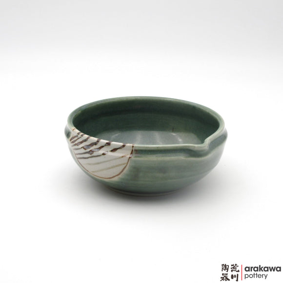 Handmade Ceramic Dinnerware: Katakuchi Bowl, Oribe Glaze - 1224 - 085 made by Thomas Arakawa and Kathy Lee-Arakawa at Arakawa Pottery