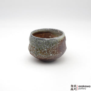 Handmade Ceramic Dinnerware: Tea Bowl, Wood Fire glaze - 1224 - 088 made by Thomas Arakawa and Kathy Lee-Arakawa at Arakawa Pottery