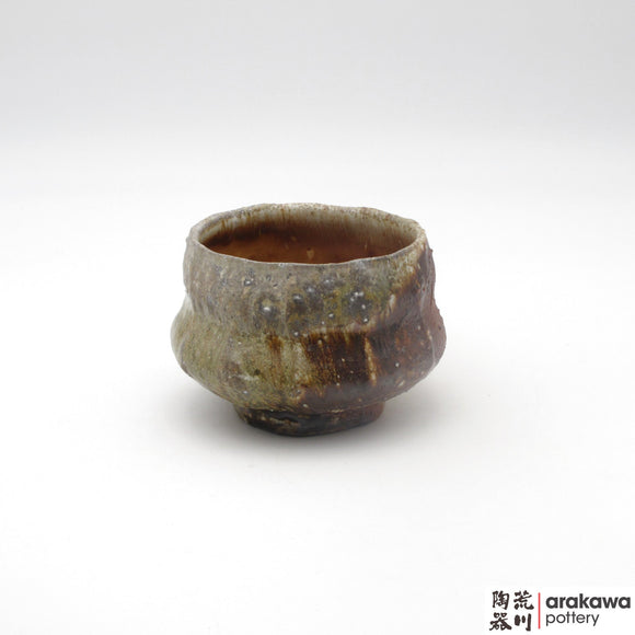 Handmade Ceramic Dinnerware: Tea Bowl, Wood Fire glaze - 1224 - 090 made by Thomas Arakawa and Kathy Lee-Arakawa at Arakawa Pottery