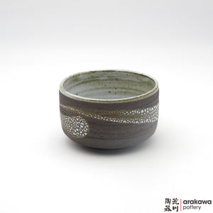 Handmade Ceramic Dinnerware: Tea Bowl, Crackle Glaze - 1224 - 091 made by Thomas Arakawa and Kathy Lee-Arakawa at Arakawa Pottery