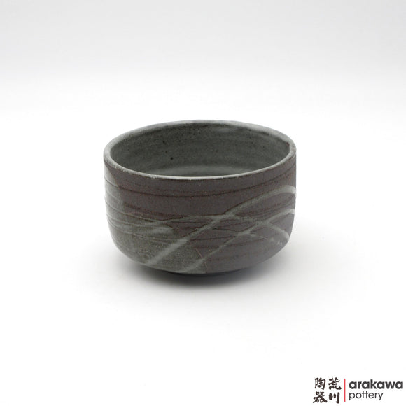 Handmade Ceramic Dinnerware: Tea Bowl, Clear Swish Glaze - 1224 - 095 made by Thomas Arakawa and Kathy Lee-Arakawa at Arakawa Pottery