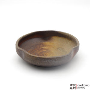 Handmade Ceramic Dinnerware: Shallow Bowl, Wood Fired glaze - 1224 - 116 made by Thomas Arakawa and Kathy Lee-Arakawa at Arakawa Pottery