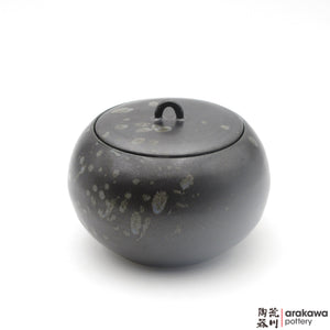 Handmade Ceramic Dinnerware: Lidded Jar (S), Black & Chun Glaze - 1224 - 119 made by Thomas Arakawa and Kathy Lee-Arakawa at Arakawa Pottery