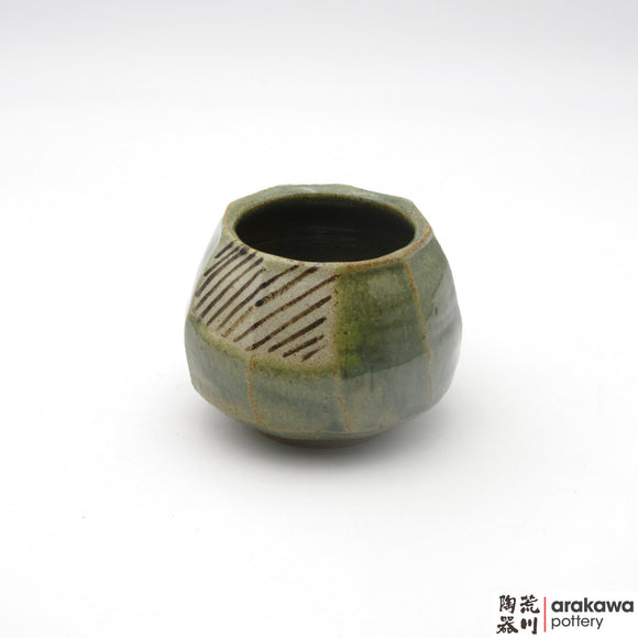 Handmade Ceramic Dinnerware: Tulip Cup, Oribe Glaze - 1224 - 125 made by Thomas Arakawa and Kathy Lee-Arakawa at Arakawa Pottery