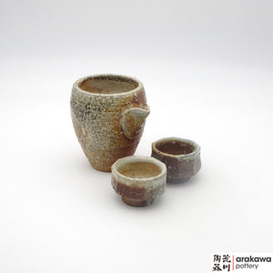 Handmade Ceramic Dinnerware: Sake Set, Wood Fire  - 1224 - 131 made by Thomas Arakawa and Kathy Lee-Arakawa at Arakawa Pottery