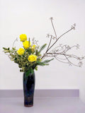 Handmade Ceramic Ikebana Container: Slender vase - Gray glaze with Drip - 0320-0112
